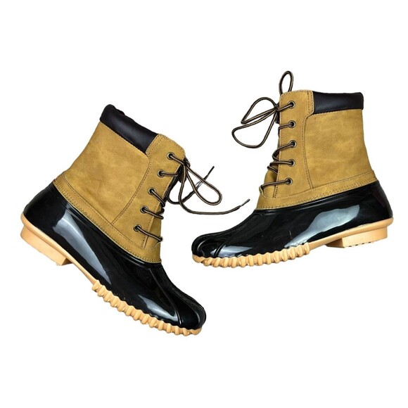 Sporto Duck Boots  Women's Size US 10  Mid Calf Original Danielle  Tan - Picture 1 of 12
